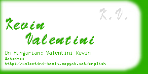 kevin valentini business card